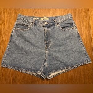 Mango Zoe Blue Denim High-Waist Women's Shorts